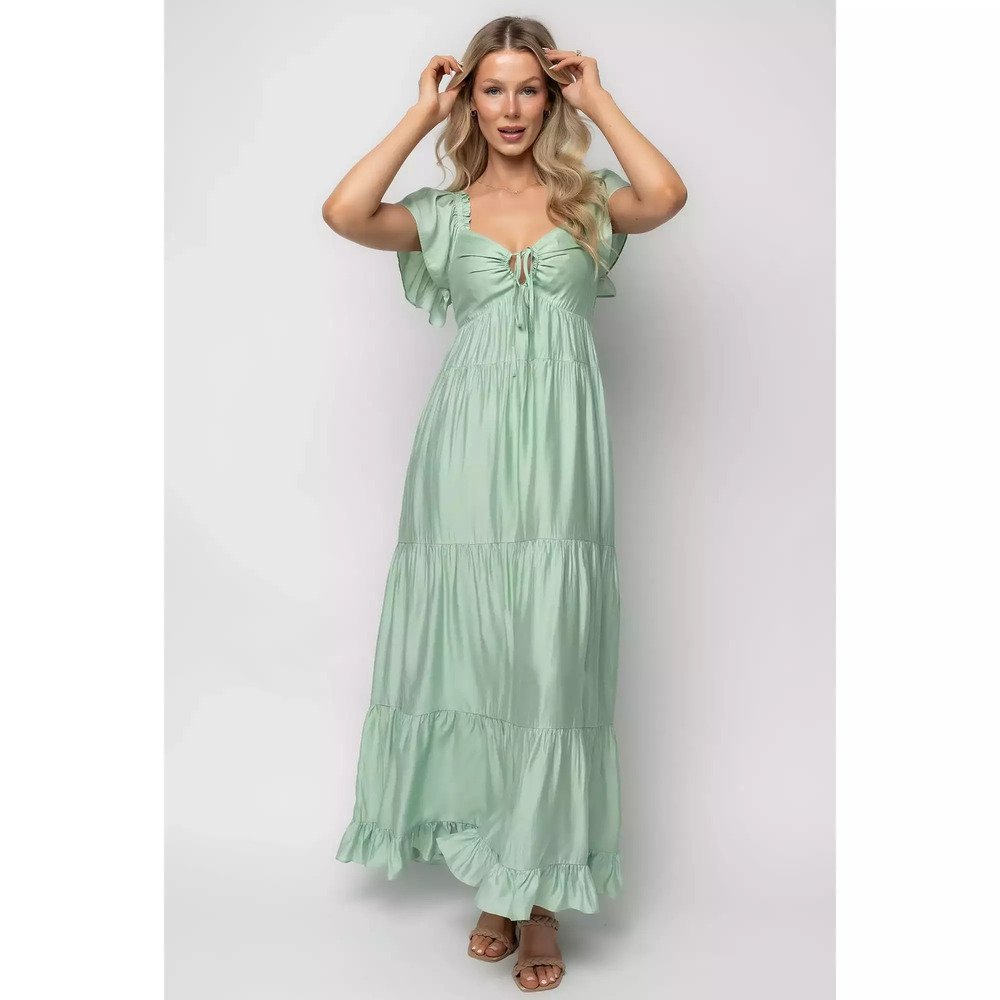 Baltic Born Agatha Maxi Dress | Light Sage Size Large